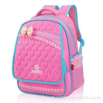 600D polyester Fashion Girls School Backpack Bag